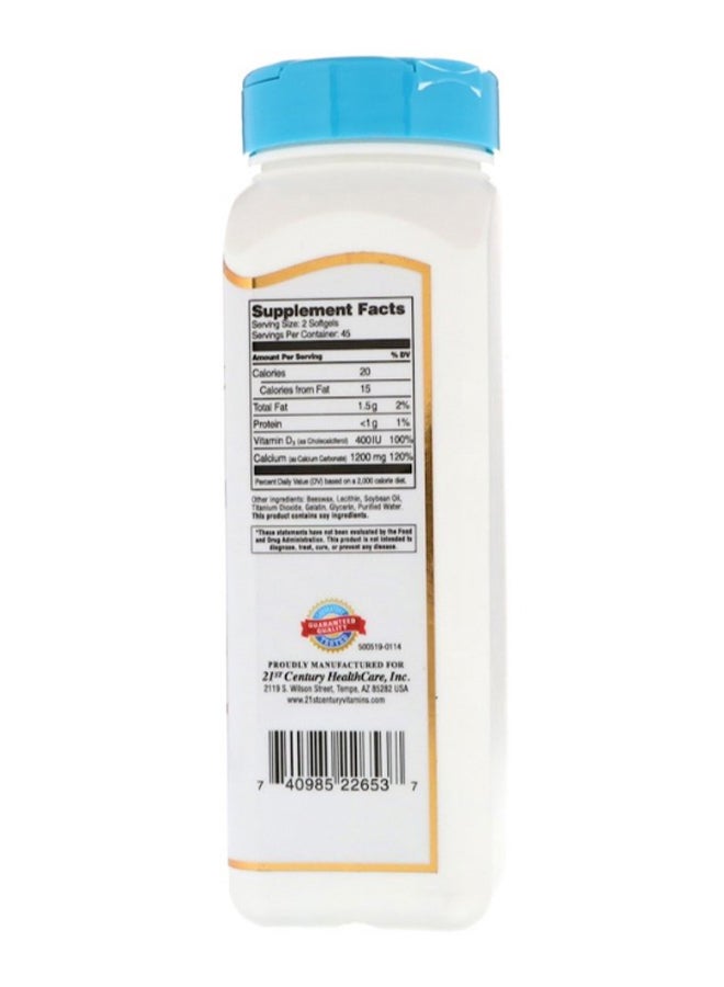 21st Century Liquid Filled Calcium Plus D3 - 90 Softgels - Image 2